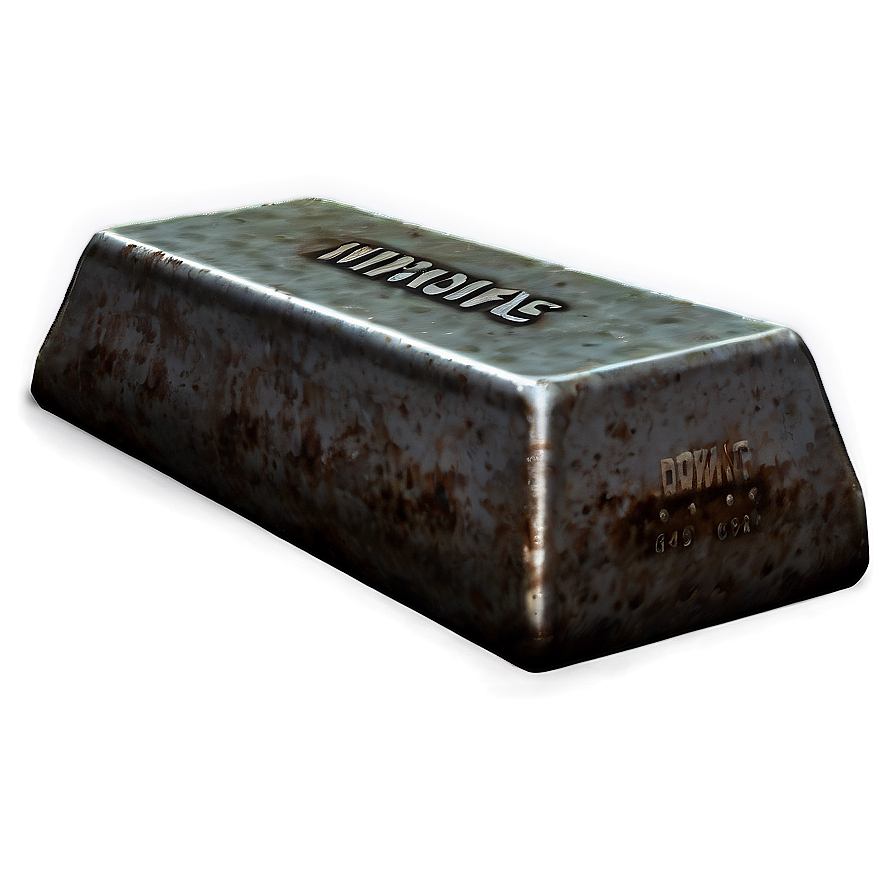 Heavy Iron Ingot Object Png 53