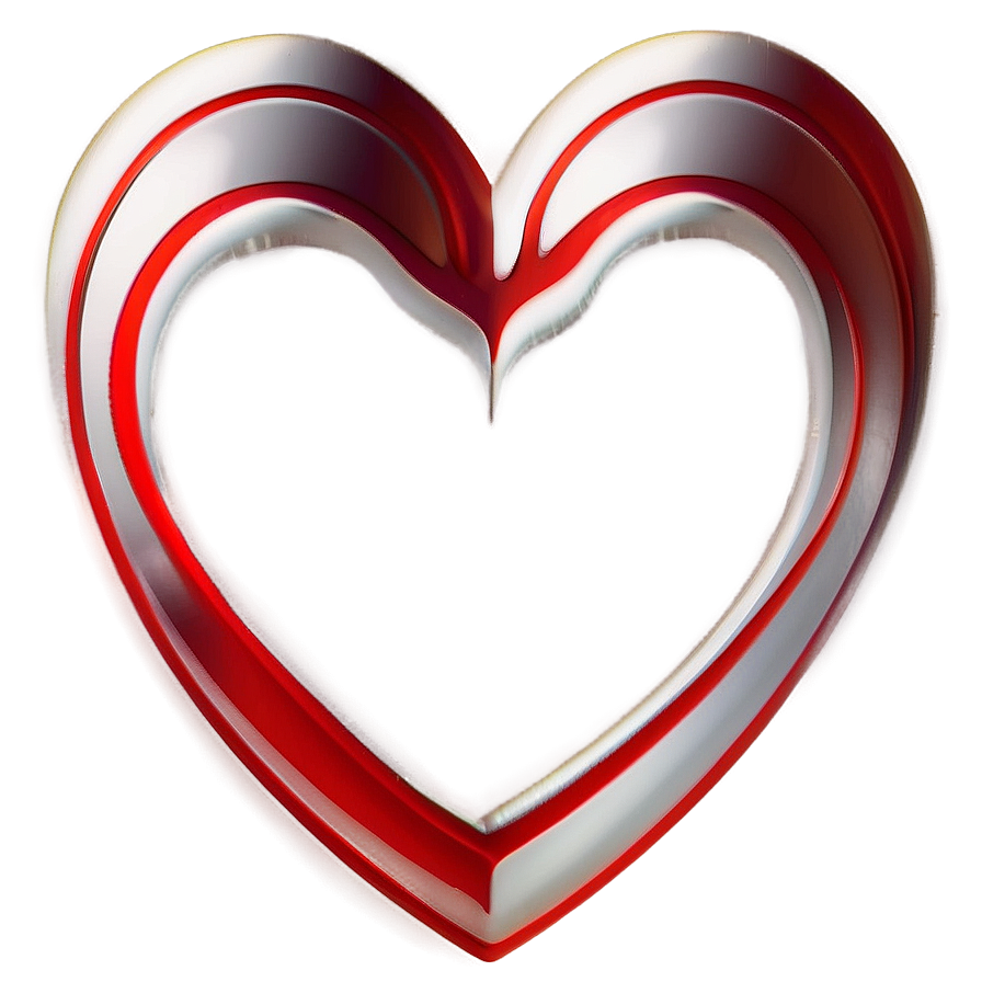 Heavy Outline Red Heart Emoji Png 06262024