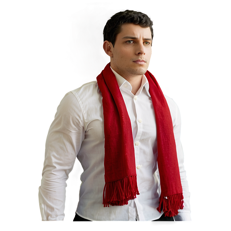 Heavy Red Scarf Png 37