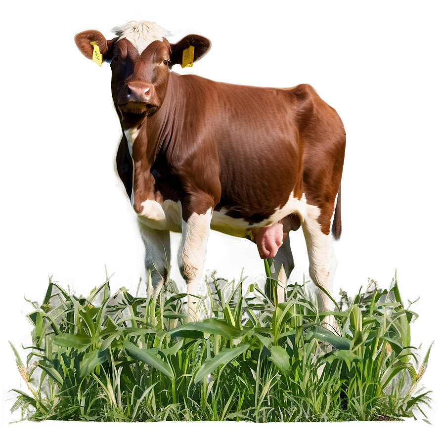 Heifer In Field Png Dth