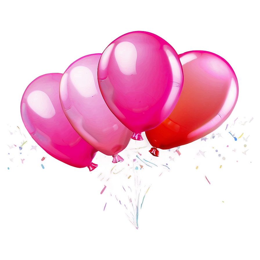 Helium Pink Balloons Floating Png Qjh5