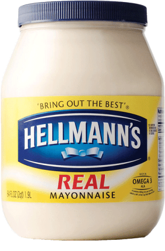 Hellmanns Real Mayonnaise Jar