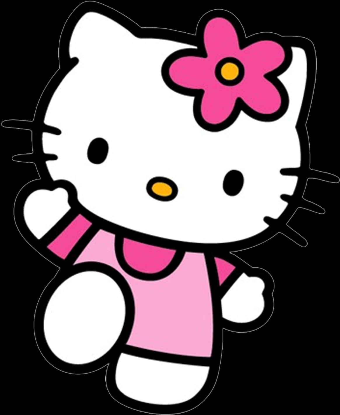 Hello Kitty Pink Outfit Flower