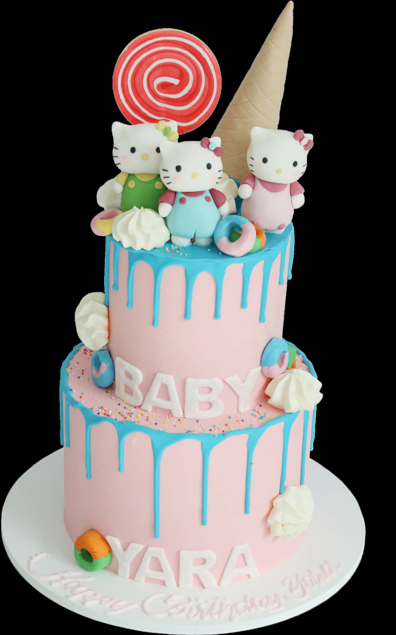 Hello Kitty Themed Birthday Cake