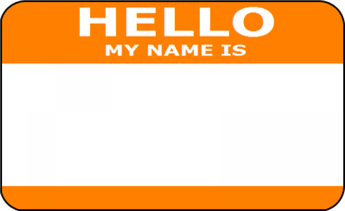 Hello My Name Is Sticker