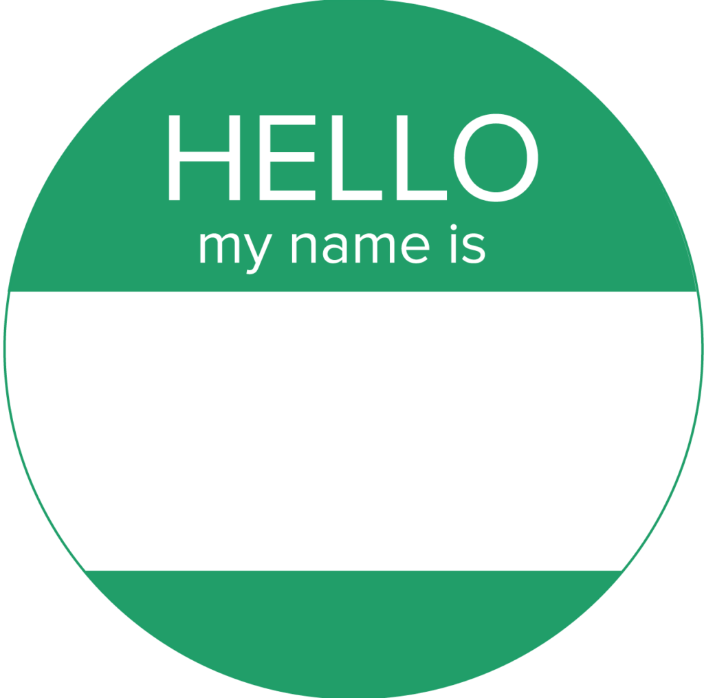 Hello My Name Is Sticker Template