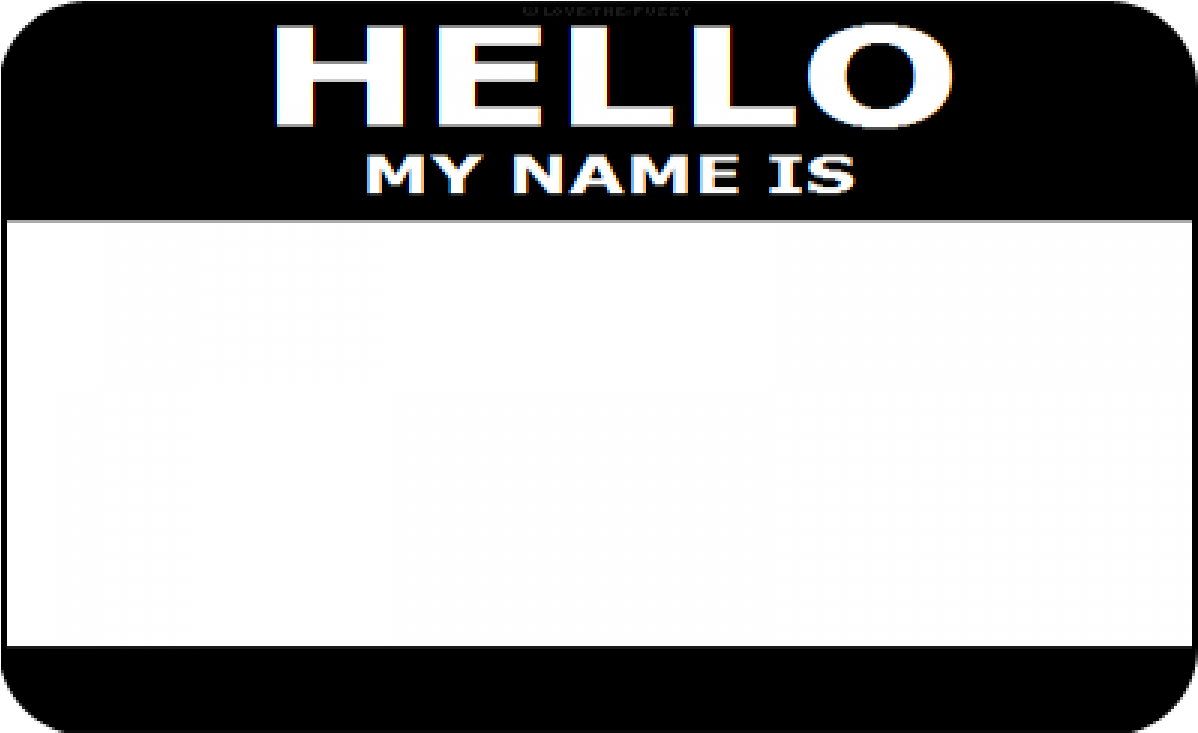 Hello My Name Is Sticker Template