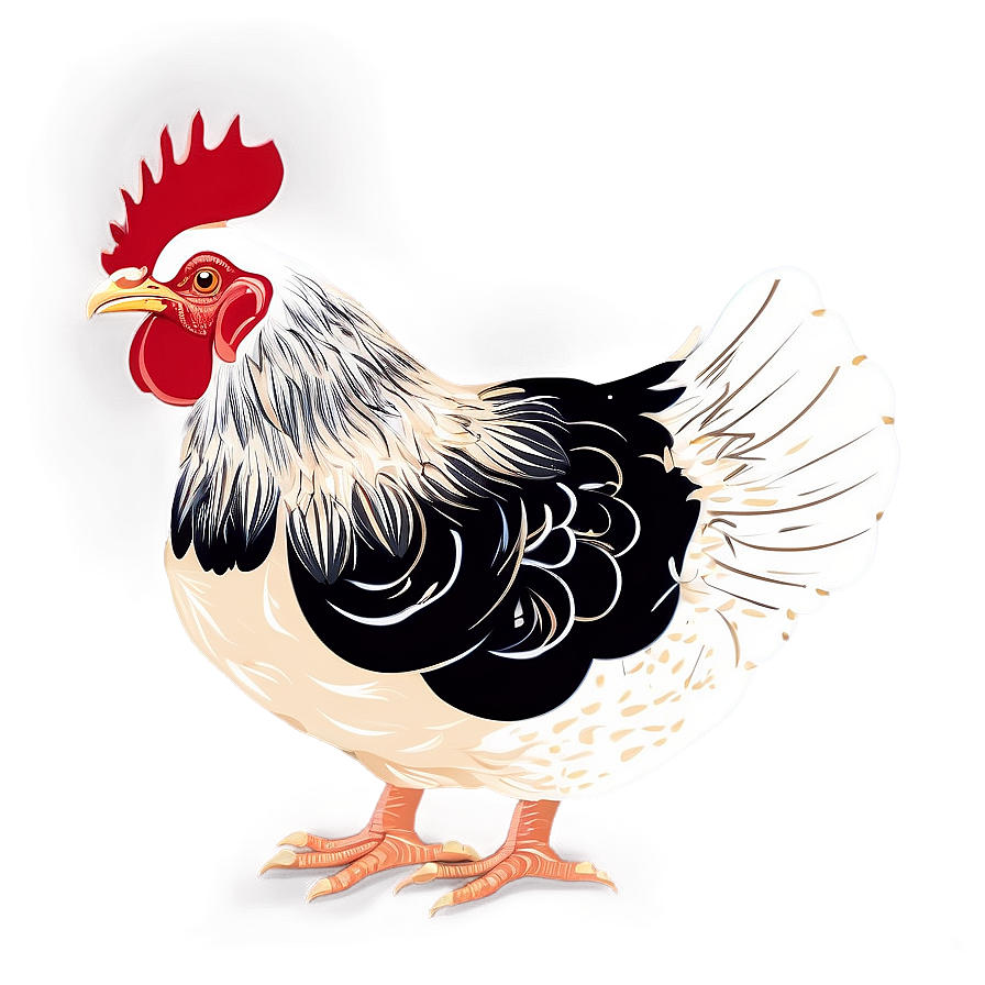 Hen Clipart Black And White Png Fvk87