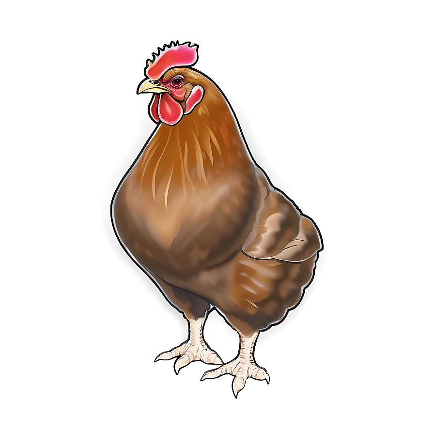 Hen Outline Graphic Png 06202024