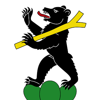 Heraldic Bear With Club