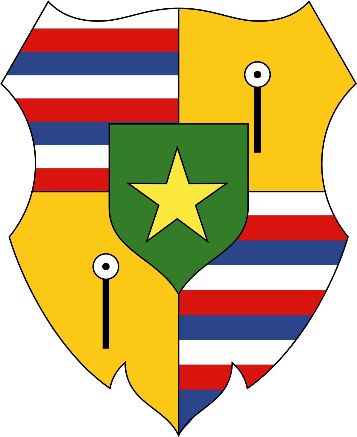 Heraldic Shieldwith Starand Stripes