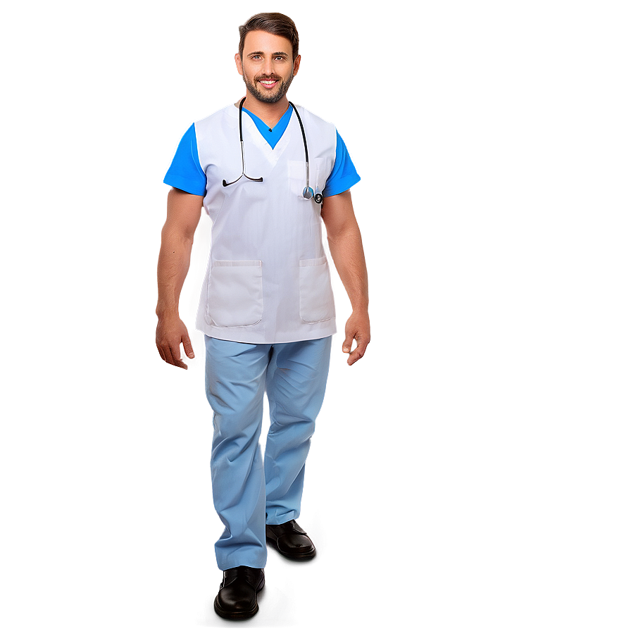 Heroic Male Nurse Png 06292024