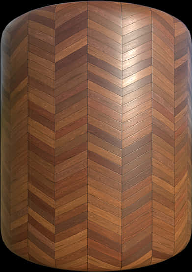 Herringbone Wood Floor Curved Surface