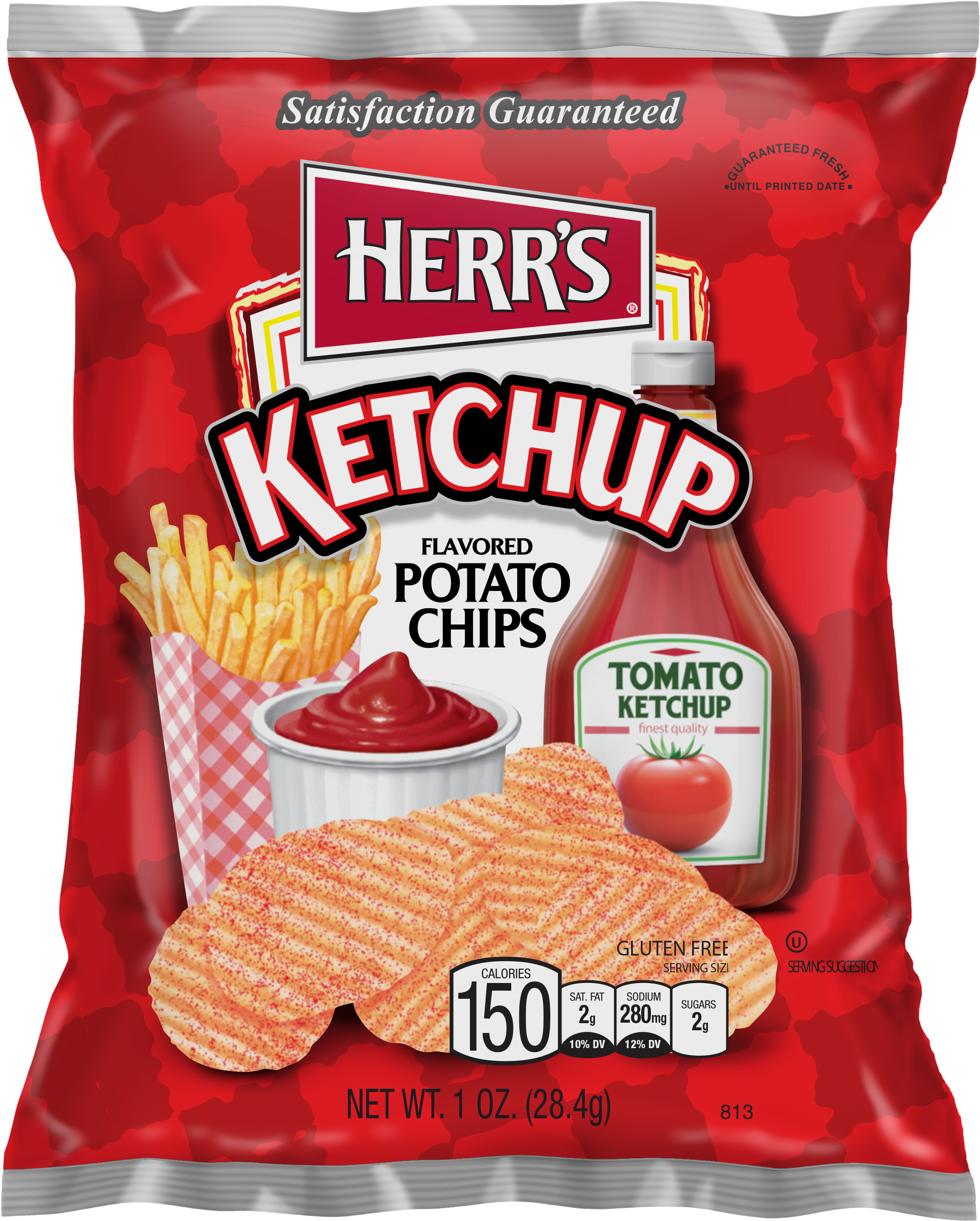 Herrs Ketchup Flavored Potato Chips Package