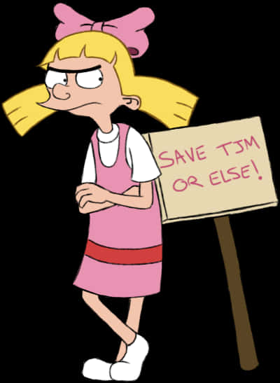 Hey Arnold Character Protest Sign