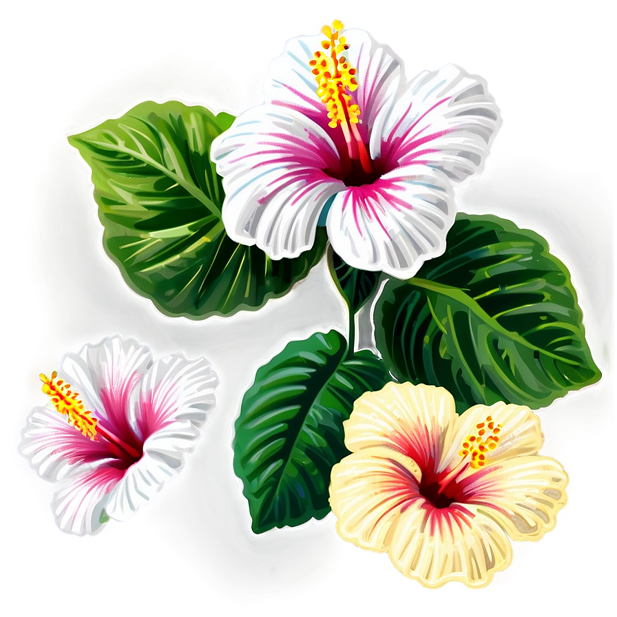 Hibiscus Decor Png Ptn16