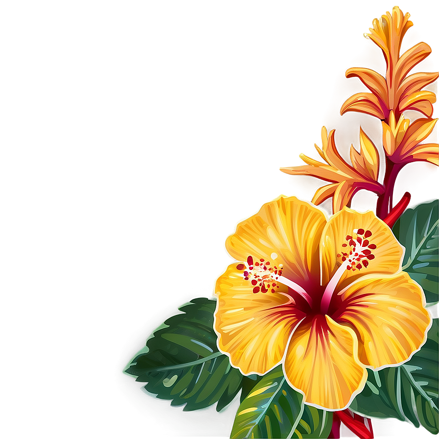 Hibiscus Outline Png 96