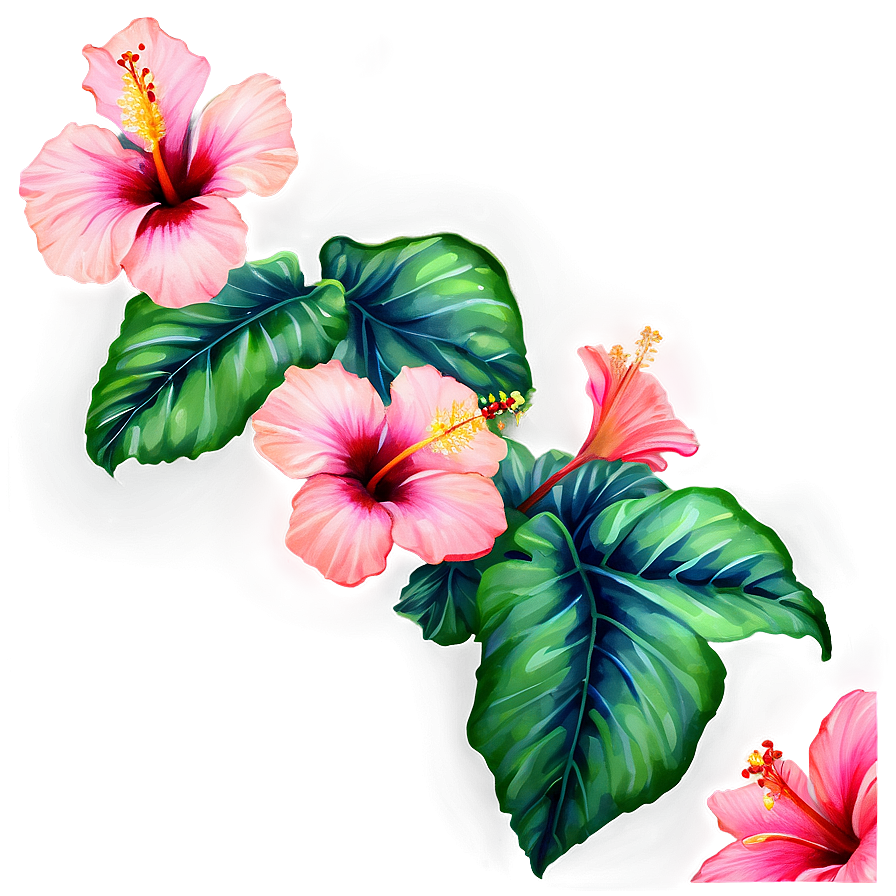 Hibiscus Watercolor Png 7