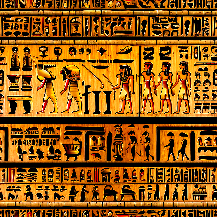 Hieroglyphics On Papyrus Png Ecr39