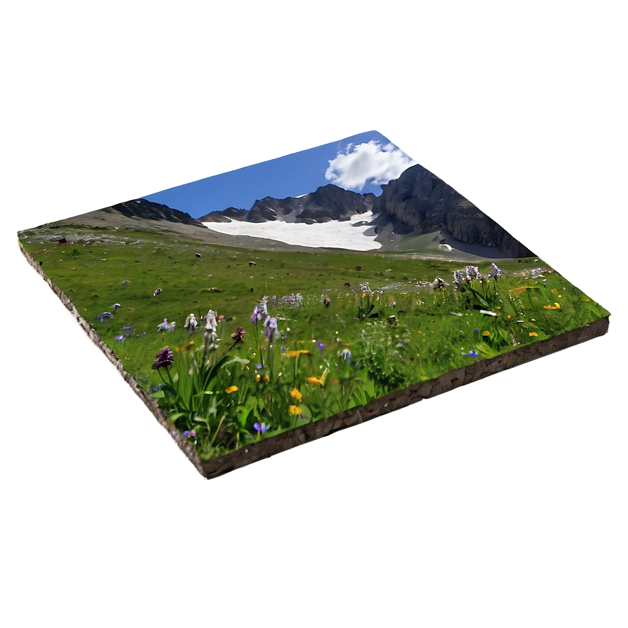 High Alpine Meadow Landscape Png Lxk