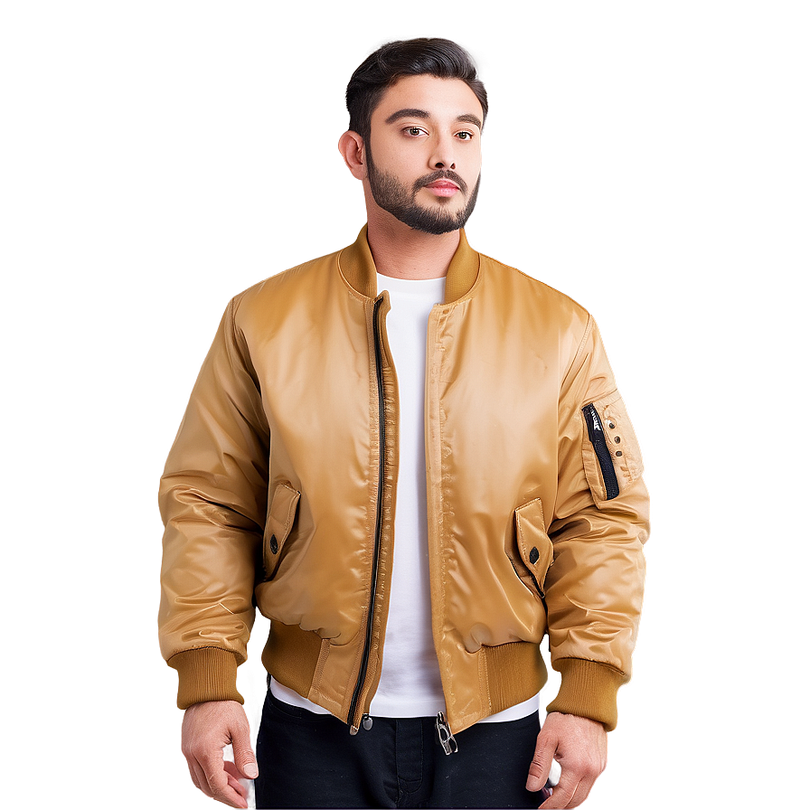 High Collar Bomber Jacket Png Llb10