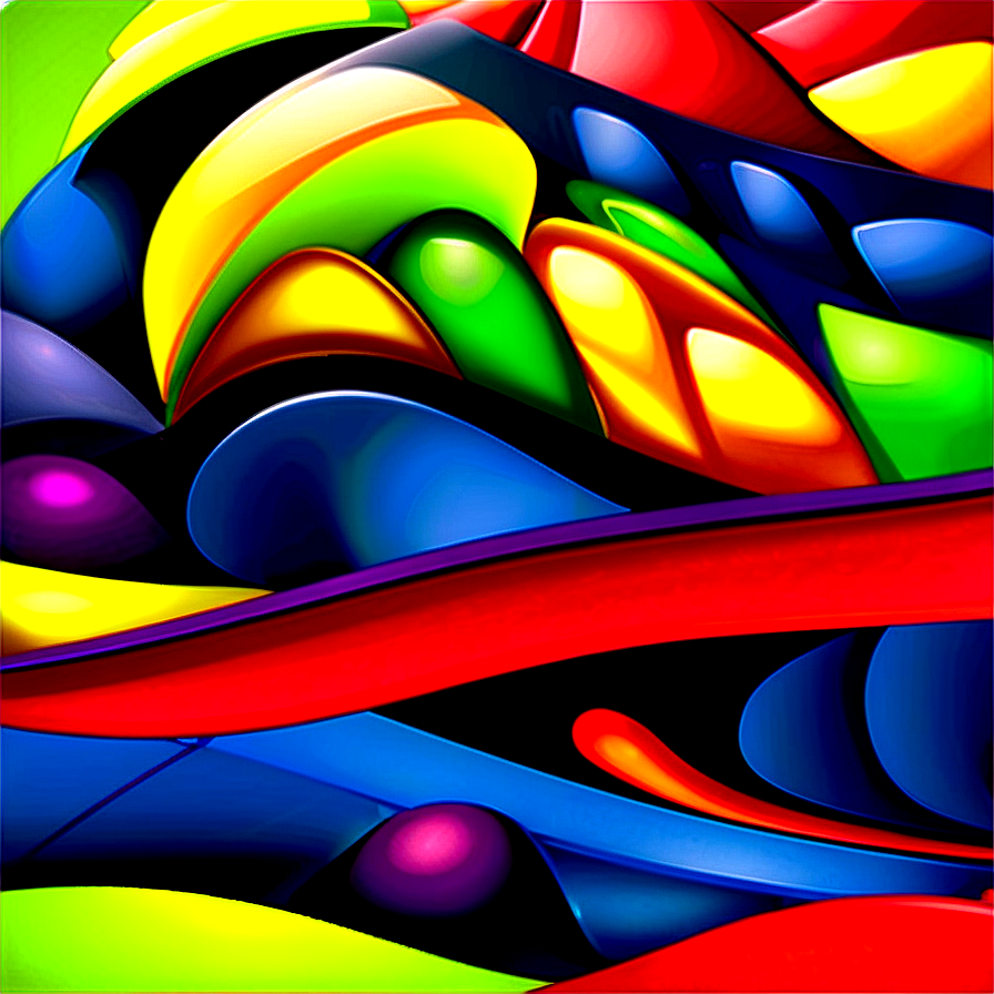 High Contrast Abstract Shapes Png 06122024