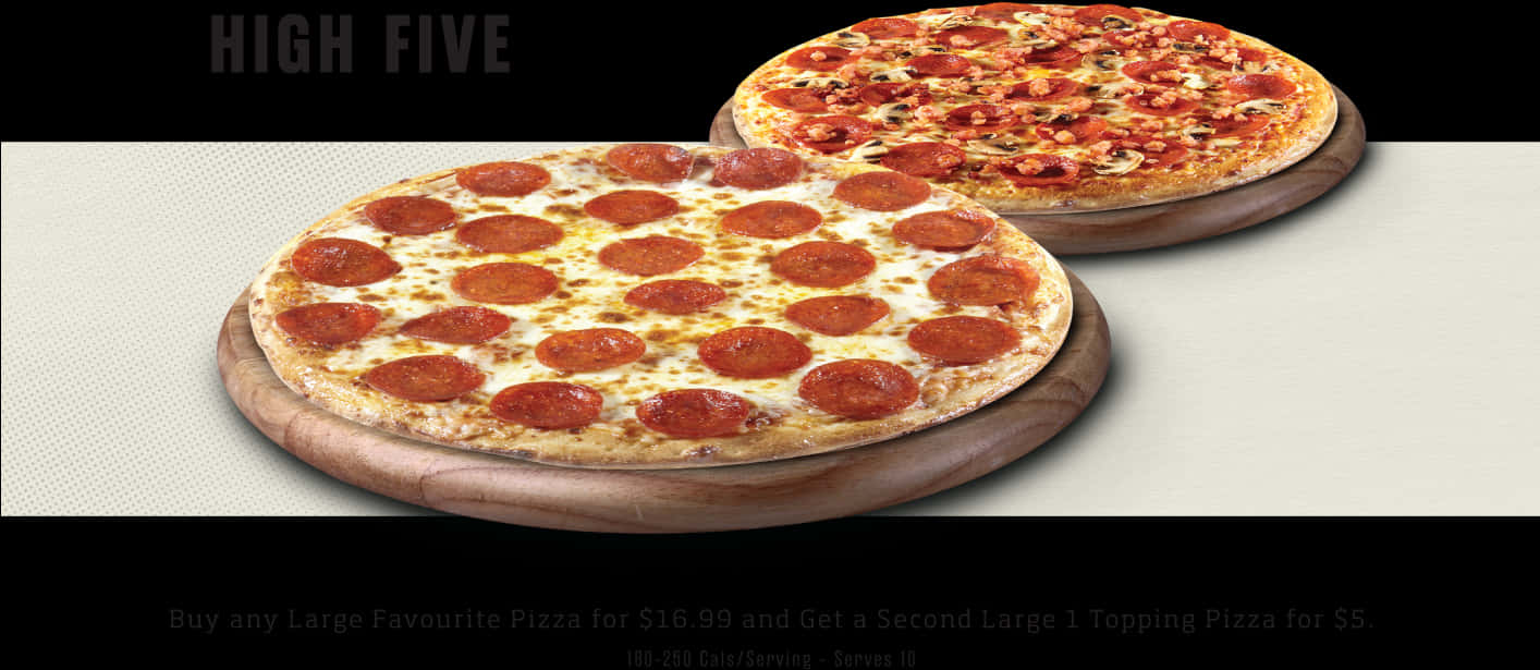 High Five Pepperoni Pizza Promotion