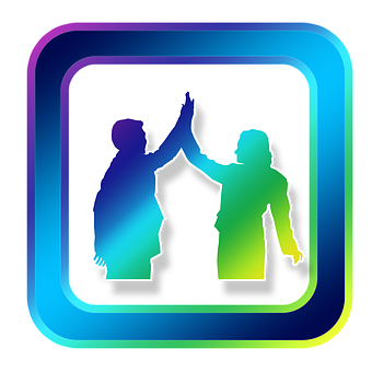 High Five Silhouette Icon