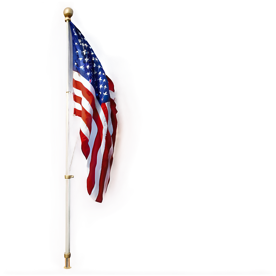 High-quality American Flag And Pole Image Png 19