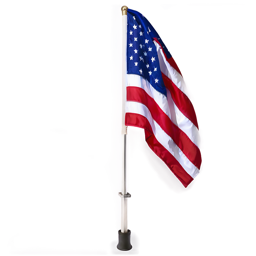 High-quality American Flag And Pole Image Png Jve