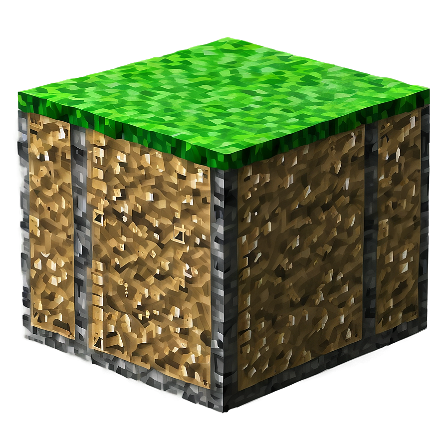 High-resolution Minecraft Grass Block Png 05252024