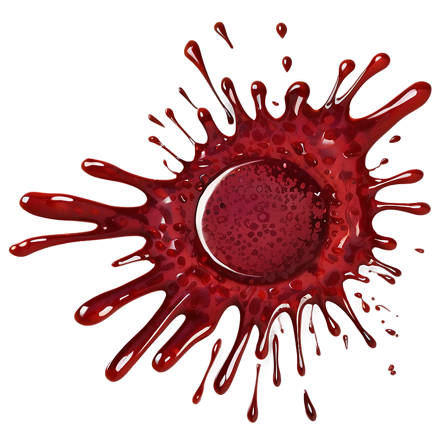 High-resolution Red Blood Splatter Png 06132024