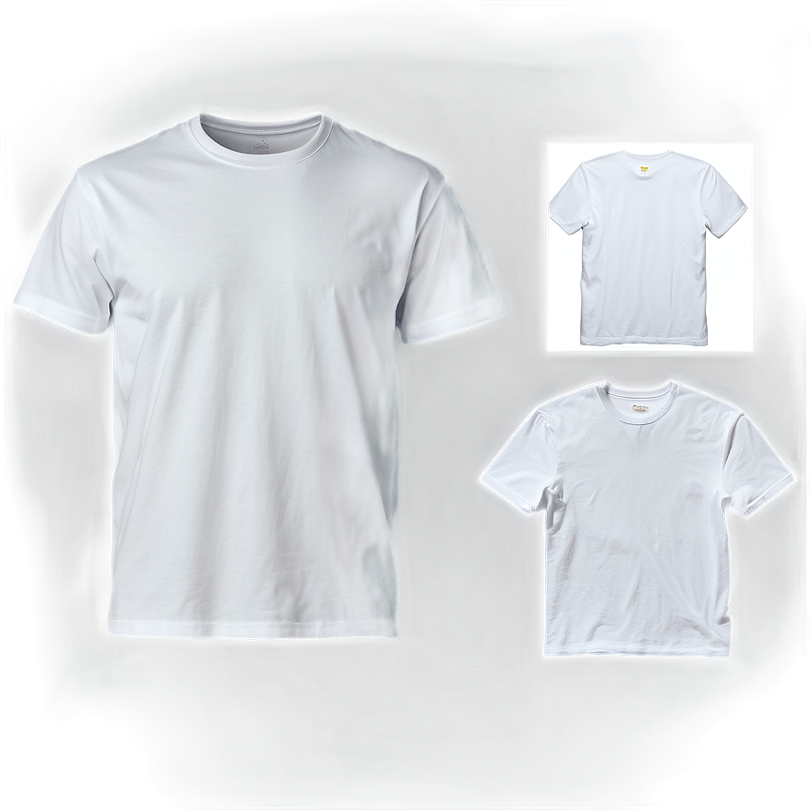 High-resolution White Tee Mockup Png 30