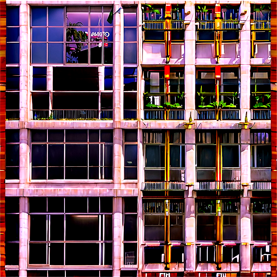 High Rise Building Windows Png 85