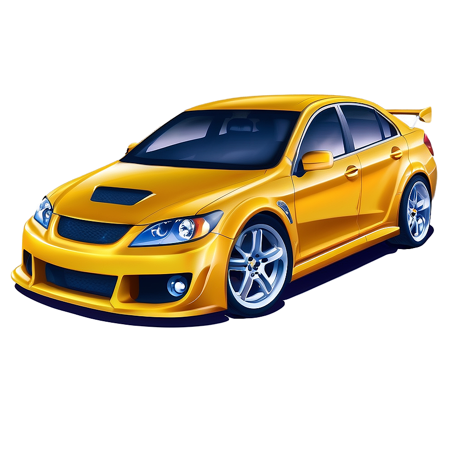 High-speed Car Vector Drawing Png 06202024