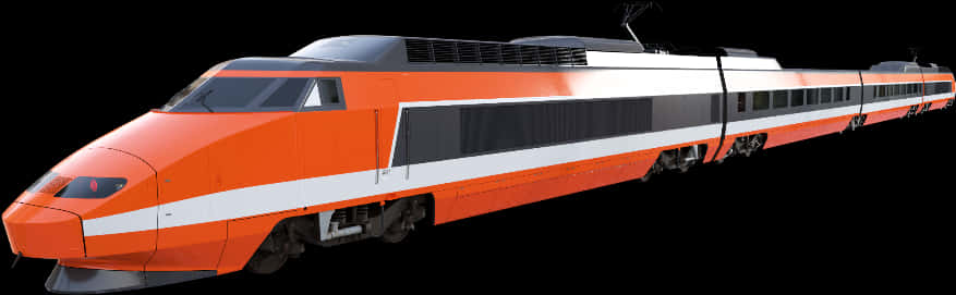 High Speed Train Orangeand White