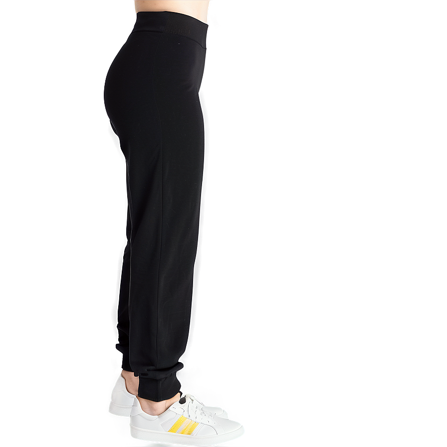 High Waist Black Sweatpants Png 06132024