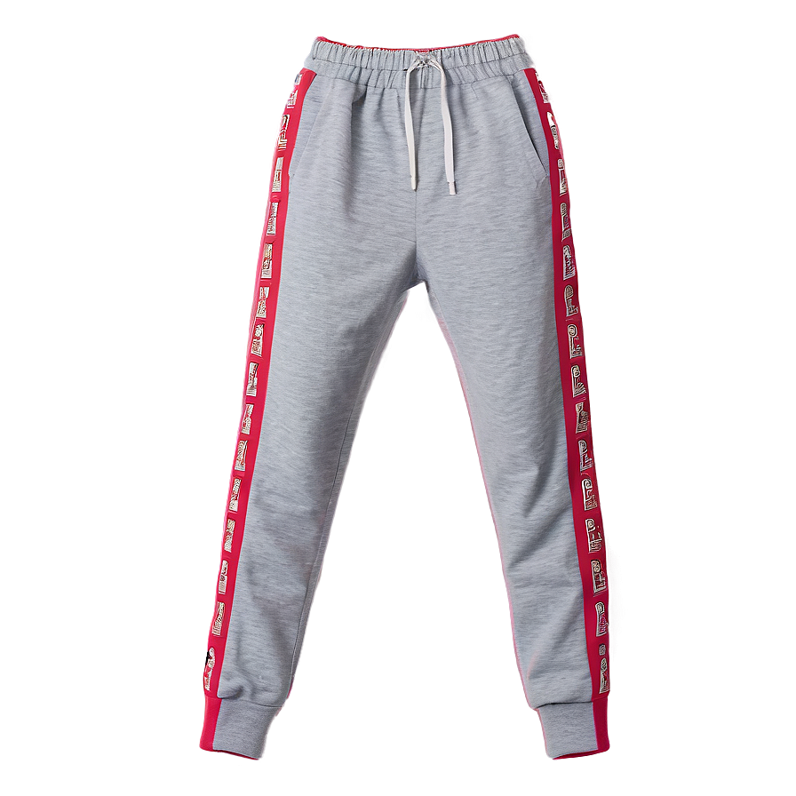 High Waist Grey Sweatpants Png 65