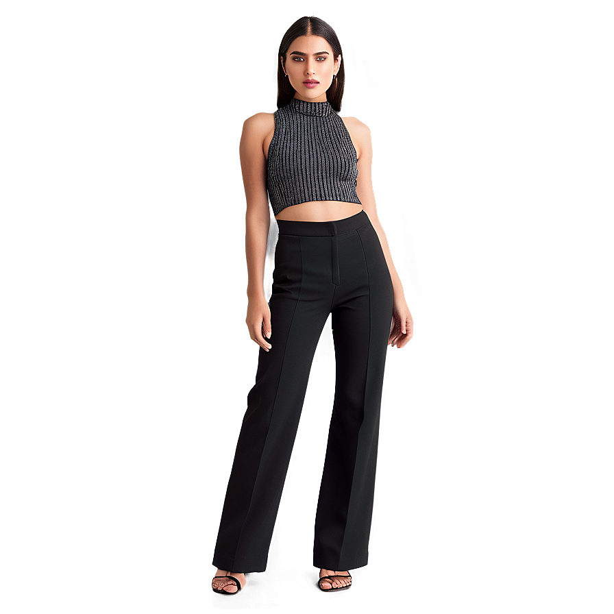 High Waisted Black Pants Png 06212024