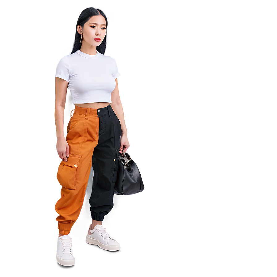 High Waisted Cargo Pants Png 75