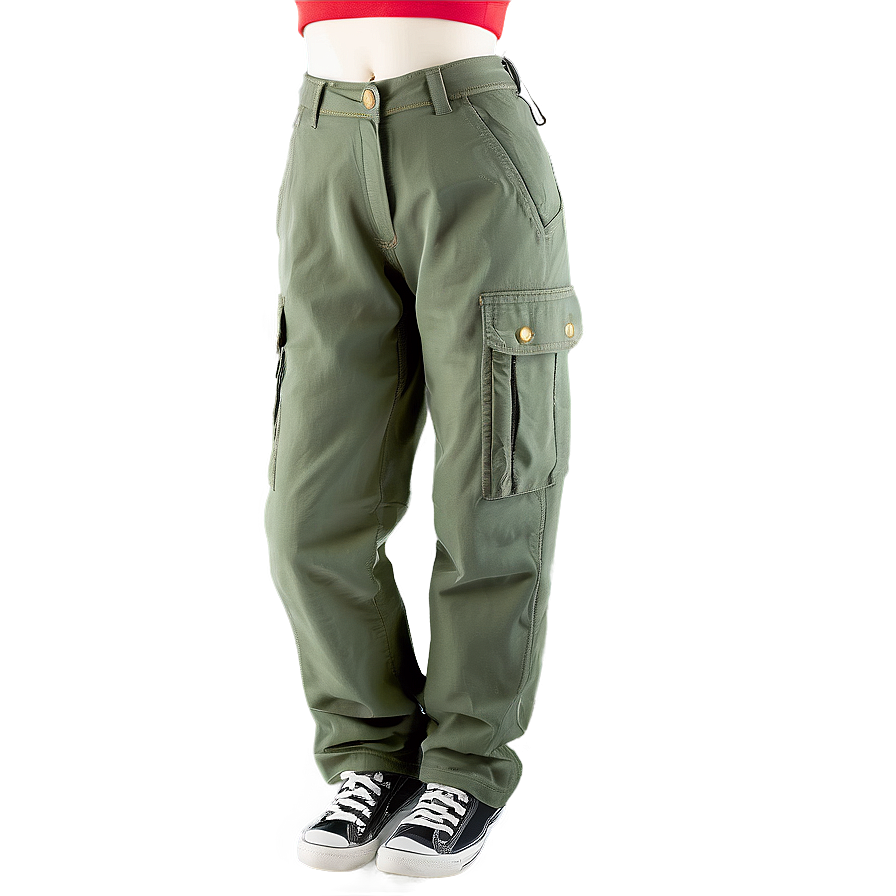 High Waisted Cargo Pants Png Isd13