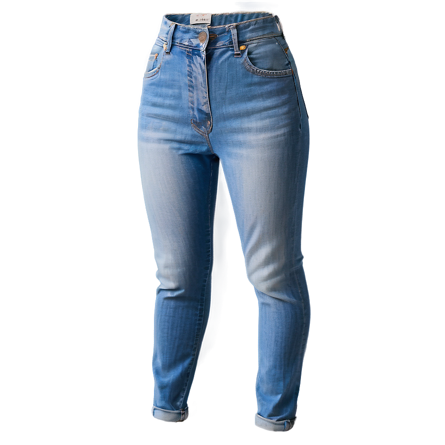 High-waisted Folded Jeans Png Uqe34