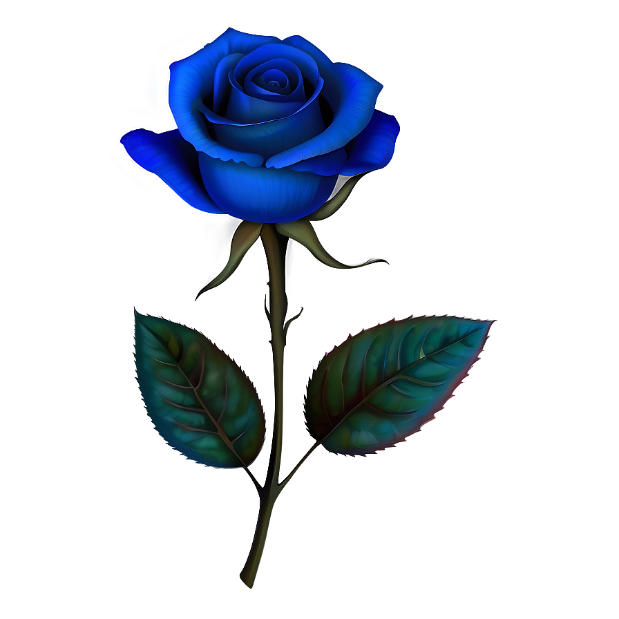 Highly Detailed Blue Rose Png 06202024