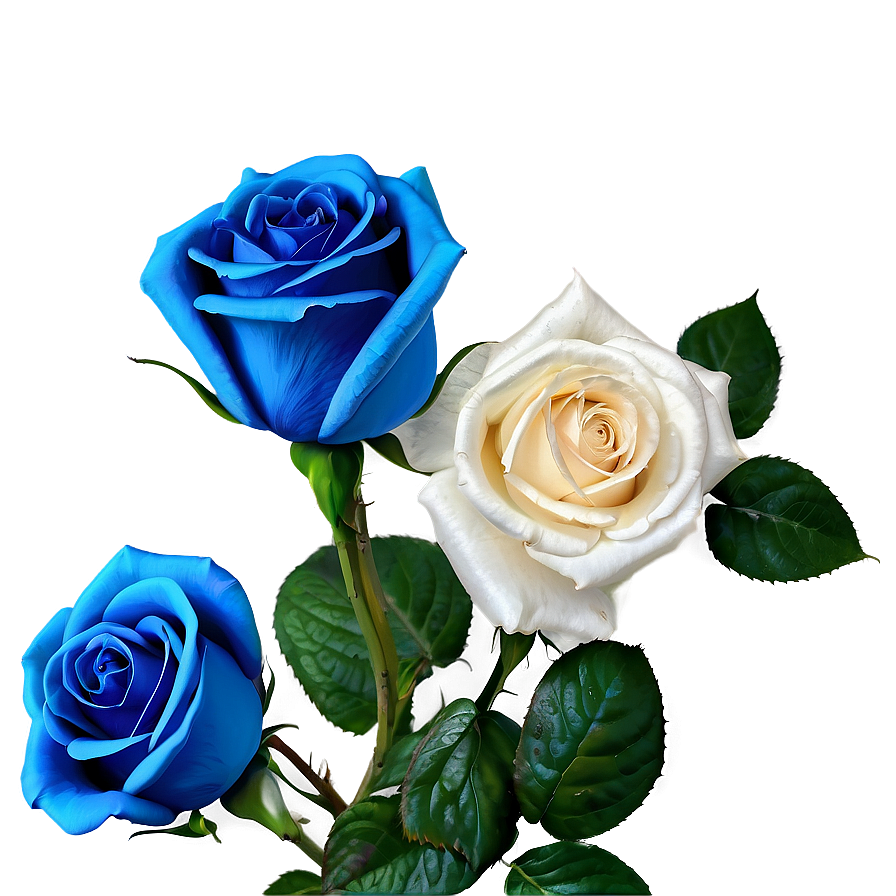 Highly Detailed Blue Rose Png Mwh80