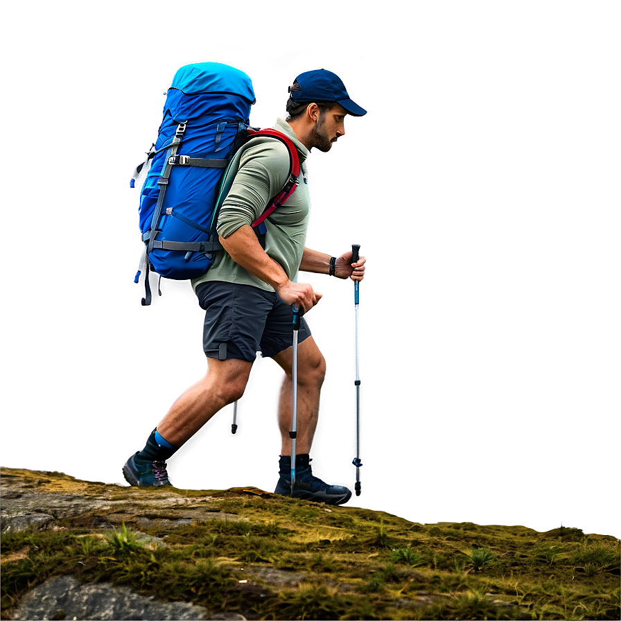 Hiker On Rocky Trail Png 91