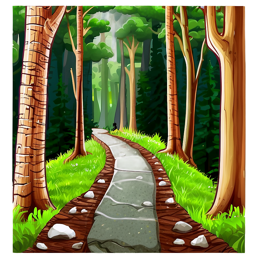 Hiking Path Through Woods Png 06202024