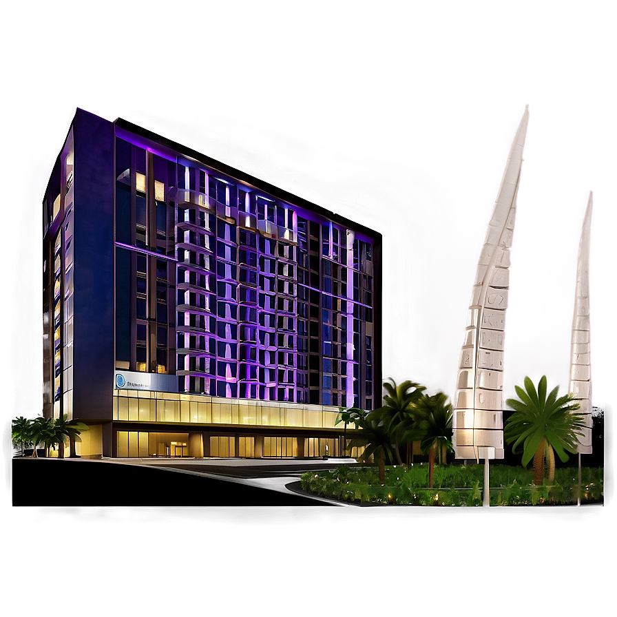 Hilton Hotel Night View Png 64