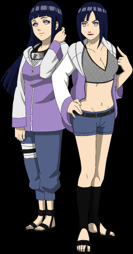 Hinata Hyuga Two Outfits