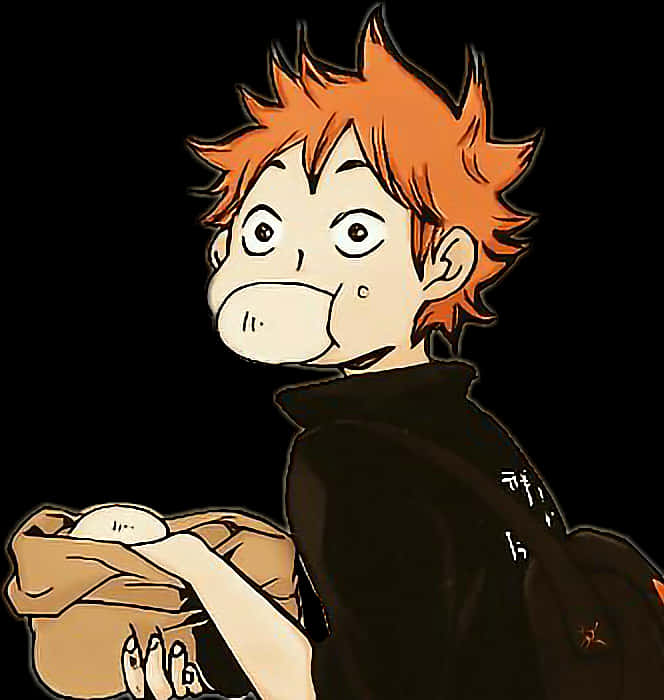 Hinata_ Shoyo_ Holding_ Bread