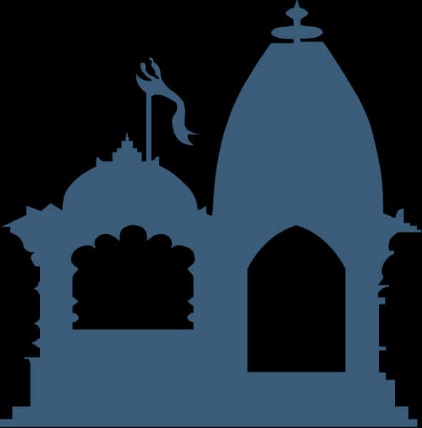 Hindu_ Temple_ Silhouette_ Vector